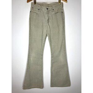 Vintage 90's Y2K Abercrombie & Fitch Womens Beige Corduroy Flare Pants Size 2